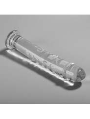 MODELO 16 DILDO CRISTAL BOROSILICATO TRANSPARENTE 18.5 CM -O- 3 CM DE LA MARCA NEBULA SERIES BY IBIZA