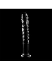 MODELO 16 DILDO CRISTAL BOROSILICATO TRANSPARENTE 18.5 CM -O- 3 CM DE LA MARCA NEBULA SERIES BY IBIZA