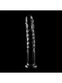 MODELO 16 DILDO CRISTAL BOROSILICATO TRANSPARENTE 18.5 CM -O- 3 CM DE LA MARCA NEBULA SERIES BY IBIZA