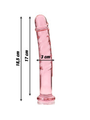 MODELO 16 DILDO CRISTAL BOROSILICATO TRANSPARENTE 18.5 CM -O- 3 CM DE LA MARCA NEBULA SERIES BY IBIZA