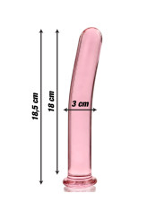 MODELO 17 DILDO CRISTAL BOROSILICATO TRANSPARENTE 18.5 CM -O- 3 CM DE LA MARCA NEBULA SERIES BY IBIZA