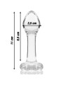 MODELO 2 PLUG CRISTAL BOROSILICATO TRANSPARENTE 11 CM -O- 3.5 CM DE LA MARCA NEBULA SERIES BY IBIZA