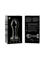 MODELO 2 PLUG CRISTAL BOROSILICATO TRANSPARENTE 11 CM -O- 3.5 CM DE LA MARCA NEBULA SERIES BY IBIZA