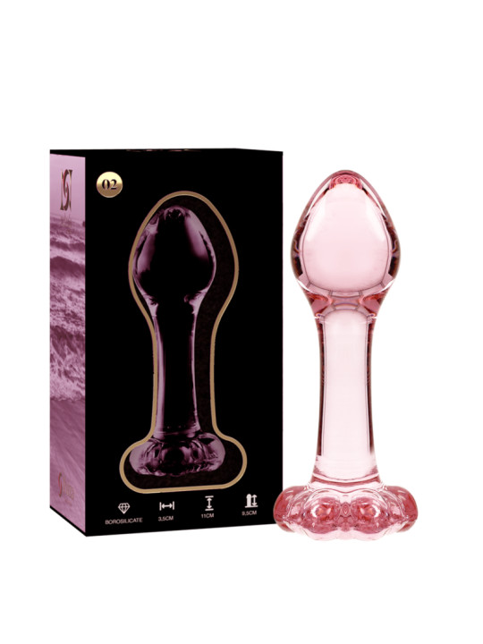 MODELO 2 PLUG CRISTAL BOROSILICATO TRANSPARENTE 11 CM -O- 3.5 CM DE LA MARCA NEBULA SERIES BY IBIZA