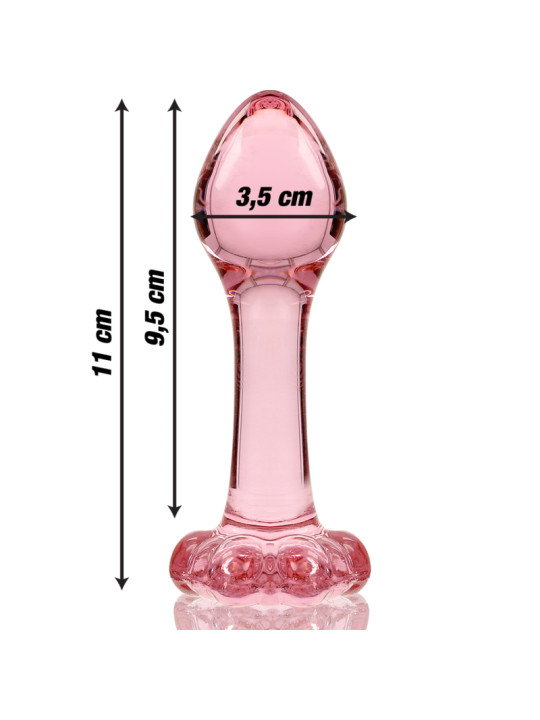 MODELO 2 PLUG CRISTAL BOROSILICATO TRANSPARENTE 11 CM -O- 3.5 CM DE LA MARCA NEBULA SERIES BY IBIZA