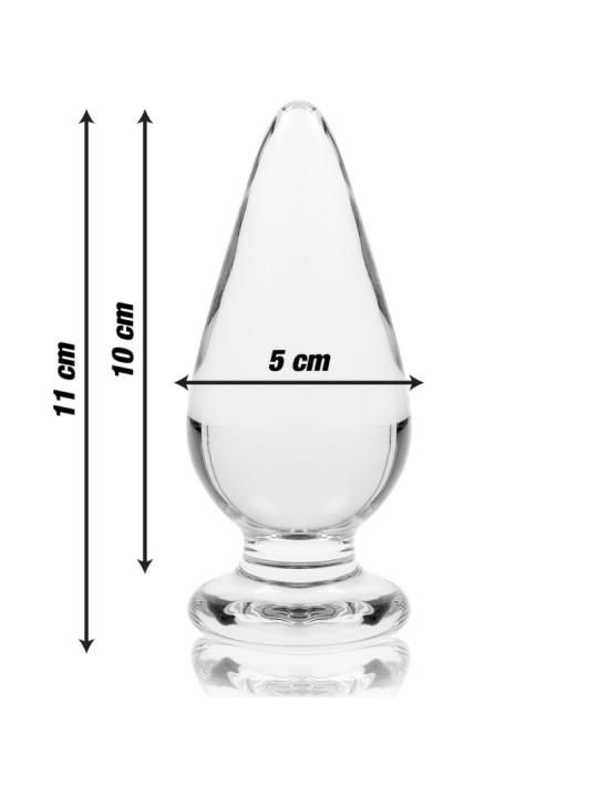 MODELO 4 PLUG CRISTAL BOROSILICATO TRANSPARENTE 11 CM -O- 5 CM DE LA MARCA NEBULA SERIES BY IBIZA