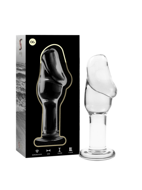 MODELO 6 PLUG CRISTAL BOROSILICATO TRANSPARENTE 12.5 CM -O- 4 CM DE LA MARCA NEBULA SERIES BY IBIZA