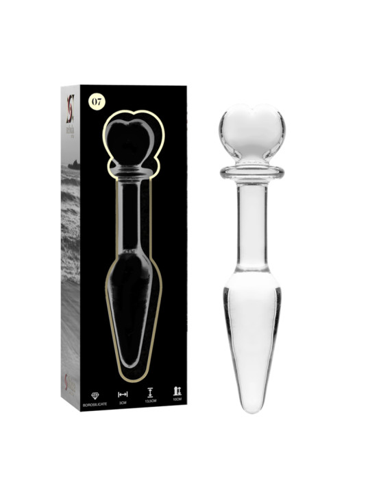 MODELO 7 PLUG CRISTAL BOROSILICATO TRANSPARENTE 13.5 CM -O- 3 CM DE LA MARCA NEBULA SERIES BY IBIZA