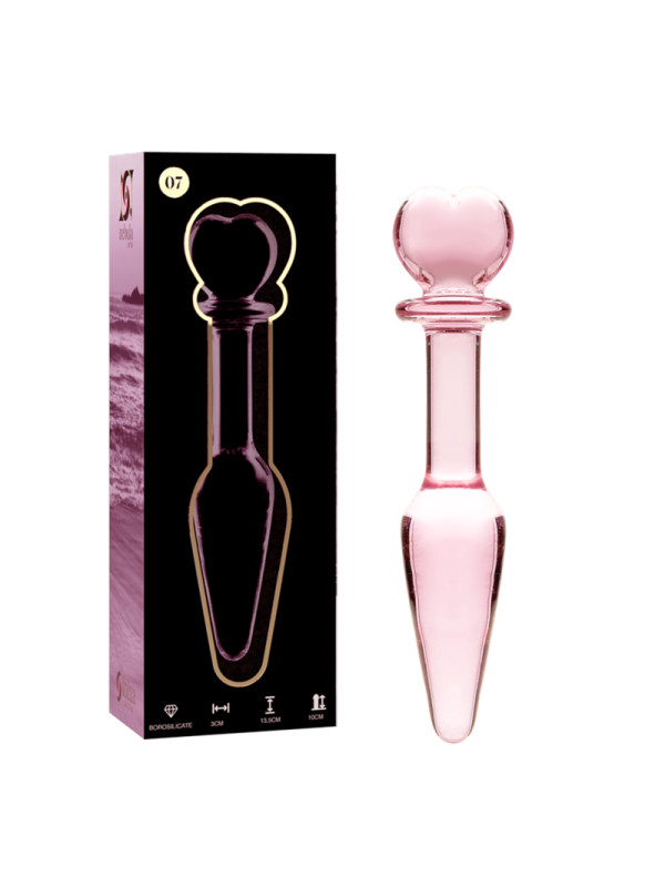 MODELO 7 PLUG CRISTAL BOROSILICATO TRANSPARENTE 13.5 CM -O- 3 CM DE LA MARCA NEBULA SERIES BY IBIZA