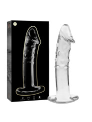 MODELO 19 DILDO CRISTAL BOROSILICATO TRANSPARENTE 18.5 CM -O- 4 CM DE LA MARCA NEBULA SERIES BY IBIZA