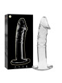MODELO 19 DILDO CRISTAL BOROSILICATO TRANSPARENTE 18.5 CM -O- 4 CM DE LA MARCA NEBULA SERIES BY IBIZA