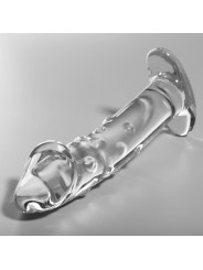 MODELO 19 DILDO CRISTAL BOROSILICATO TRANSPARENTE 18.5 CM -O- 4 CM DE LA MARCA NEBULA SERIES BY IBIZA