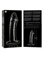 MODELO 19 DILDO CRISTAL BOROSILICATO TRANSPARENTE 18.5 CM -O- 4 CM DE LA MARCA NEBULA SERIES BY IBIZA