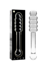 MODELO 20 DILDO CRISTAL BOROSILICATO TRANSPARENTE 20.5 CM -O- 3 CM DE LA MARCA NEBULA SERIES BY IBIZA