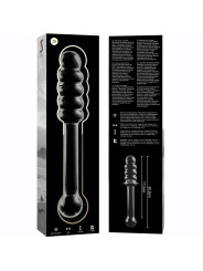 MODELO 20 DILDO CRISTAL BOROSILICATO TRANSPARENTE 20.5 CM -O- 3 CM DE LA MARCA NEBULA SERIES BY IBIZA
