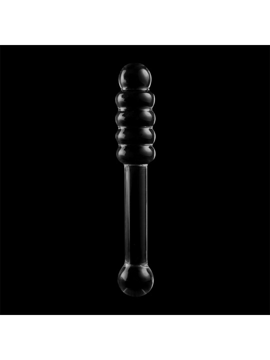 MODELO 20 DILDO CRISTAL BOROSILICATO TRANSPARENTE 20.5 CM -O- 3 CM DE LA MARCA NEBULA SERIES BY IBIZA