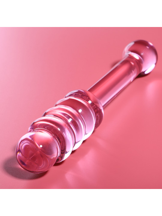 MODELO 20 DILDO CRISTAL BOROSILICATO TRANSPARENTE 20.5 CM -O- 3 CM DE LA MARCA NEBULA SERIES BY IBIZA