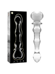 MODELO 21 DILDO CRISTAL BOROSILICATO TRANSPARENTE 20.5 CM -O- 3.5 CM DE LA MARCA NEBULA SERIES BY IBIZA