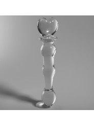 MODELO 21 DILDO CRISTAL BOROSILICATO TRANSPARENTE 20.5 CM -O- 3.5 CM DE LA MARCA NEBULA SERIES BY IBIZA