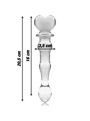 MODELO 21 DILDO CRISTAL BOROSILICATO TRANSPARENTE 20.5 CM -O- 3.5 CM DE LA MARCA NEBULA SERIES BY IBIZA