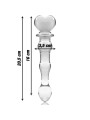 MODELO 21 DILDO CRISTAL BOROSILICATO TRANSPARENTE 20.5 CM -O- 3.5 CM DE LA MARCA NEBULA SERIES BY IBIZA