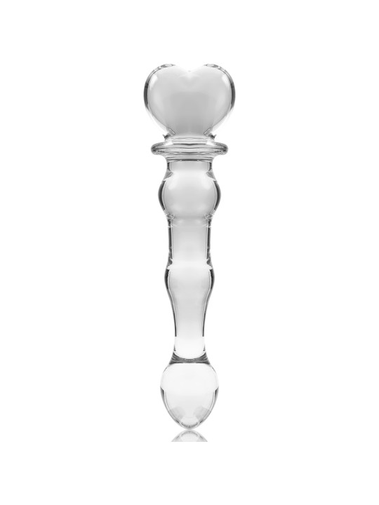 MODELO 21 DILDO CRISTAL BOROSILICATO TRANSPARENTE 20.5 CM -O- 3.5 CM DE LA MARCA NEBULA SERIES BY IBIZA