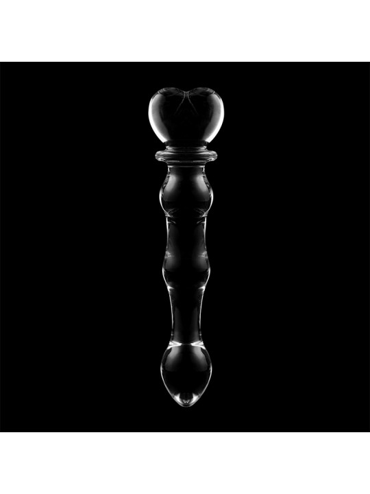 MODELO 21 DILDO CRISTAL BOROSILICATO TRANSPARENTE 20.5 CM -O- 3.5 CM DE LA MARCA NEBULA SERIES BY IBIZA