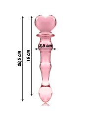 MODELO 21 DILDO CRISTAL BOROSILICATO TRANSPARENTE 20.5 CM -O- 3.5 CM DE LA MARCA NEBULA SERIES BY IBIZA