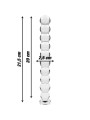 MODELO 22 DILDO CRISTAL BOROSILICATO TRANSPARENTE 21.5 CM -O- 2.5 CM DE LA MARCA NEBULA SERIES BY IBIZA