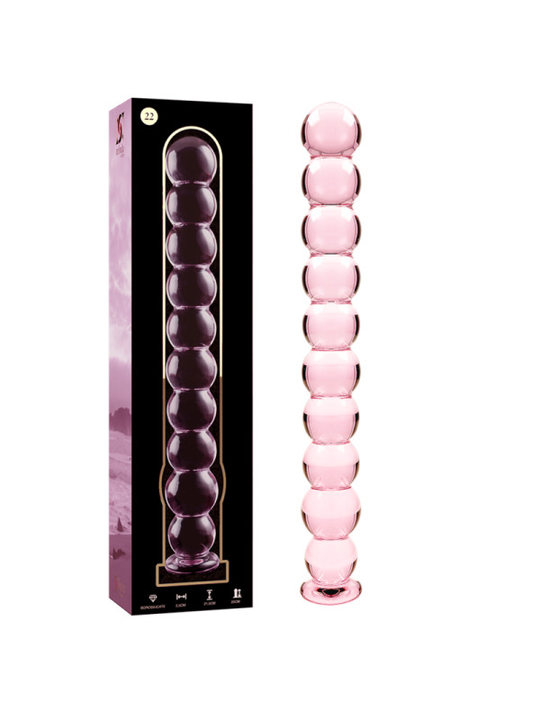MODELO 22 DILDO CRISTAL BOROSILICATO TRANSPARENTE 21.5 CM -O- 2.5 CM DE LA MARCA NEBULA SERIES BY IBIZA