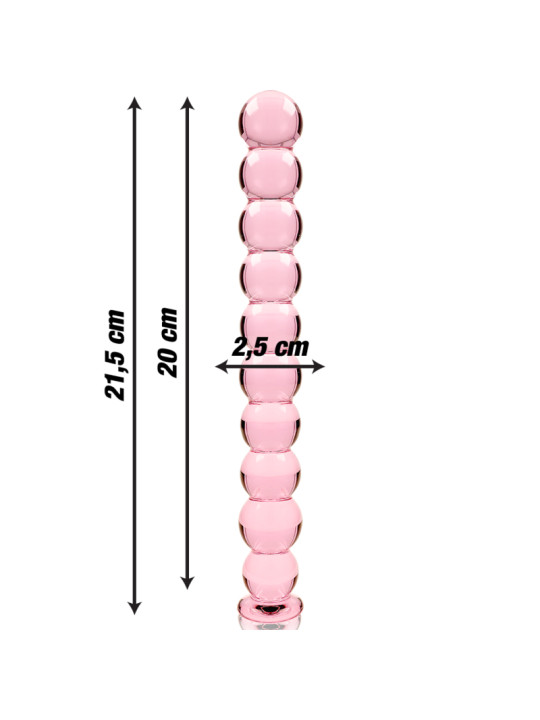 MODELO 22 DILDO CRISTAL BOROSILICATO TRANSPARENTE 21.5 CM -O- 2.5 CM DE LA MARCA NEBULA SERIES BY IBIZA