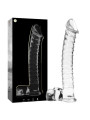 MODELO 23 DILDO CRISTAL BOROSILICATO TRANSPARENTE 21.5 CM -O- 4 CM DE LA MARCA NEBULA SERIES BY IBIZA