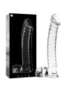 MODELO 23 DILDO CRISTAL BOROSILICATO TRANSPARENTE 21.5 CM -O- 4 CM DE LA MARCA NEBULA SERIES BY IBIZA