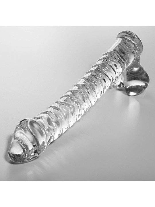 MODELO 23 DILDO CRISTAL BOROSILICATO TRANSPARENTE 21.5 CM -O- 4 CM DE LA MARCA NEBULA SERIES BY IBIZA