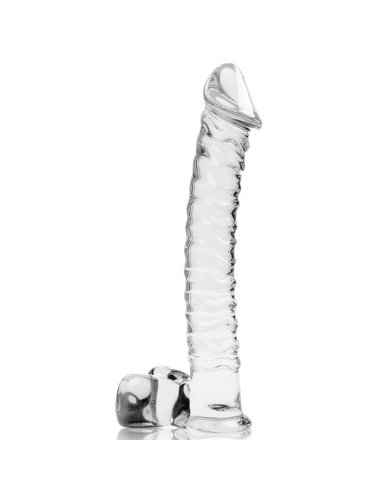 MODELO 23 DILDO CRISTAL BOROSILICATO TRANSPARENTE 21.5 CM -O- 4 CM DE LA MARCA NEBULA SERIES BY IBIZA