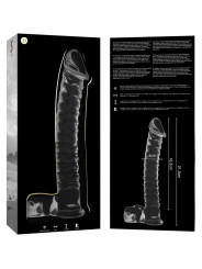 MODELO 23 DILDO CRISTAL BOROSILICATO TRANSPARENTE 21.5 CM -O- 4 CM DE LA MARCA NEBULA SERIES BY IBIZA