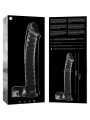 MODELO 23 DILDO CRISTAL BOROSILICATO TRANSPARENTE 21.5 CM -O- 4 CM DE LA MARCA NEBULA SERIES BY IBIZA