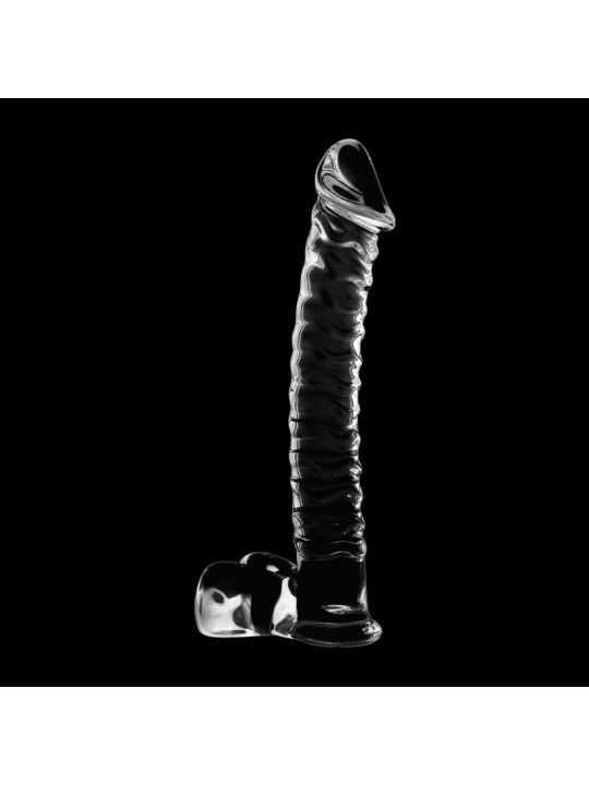 MODELO 23 DILDO CRISTAL BOROSILICATO TRANSPARENTE 21.5 CM -O- 4 CM DE LA MARCA NEBULA SERIES BY IBIZA