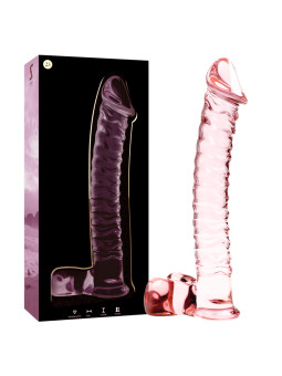 MODELO 23 DILDO CRISTAL BOROSILICATO TRANSPARENTE 21.5 CM -O- 4 CM DE LA MARCA NEBULA SERIES BY IBIZA