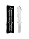 MODELO 24 DILDO CRISTAL BOROSILICATO TRANSPARENTE 28.5 CM -O- 5 CM DE LA MARCA NEBULA SERIES BY IBIZA