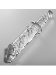MODELO 24 DILDO CRISTAL BOROSILICATO TRANSPARENTE 28.5 CM -O- 5 CM DE LA MARCA NEBULA SERIES BY IBIZA