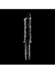 MODELO 24 DILDO CRISTAL BOROSILICATO TRANSPARENTE 28.5 CM -O- 5 CM DE LA MARCA NEBULA SERIES BY IBIZA