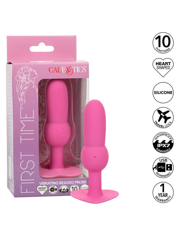 CALEXOTICS PLUG ANAL VIBRADOR SILICONA 10 MODOS ROSA DE LA MARCA CALEXOTICS