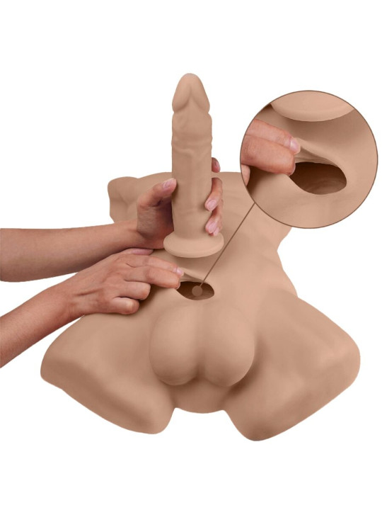 TORSOS MASCULINO REALISTA APOLLO L SILICONA CARAMELO DE LA MARCA SILEXD