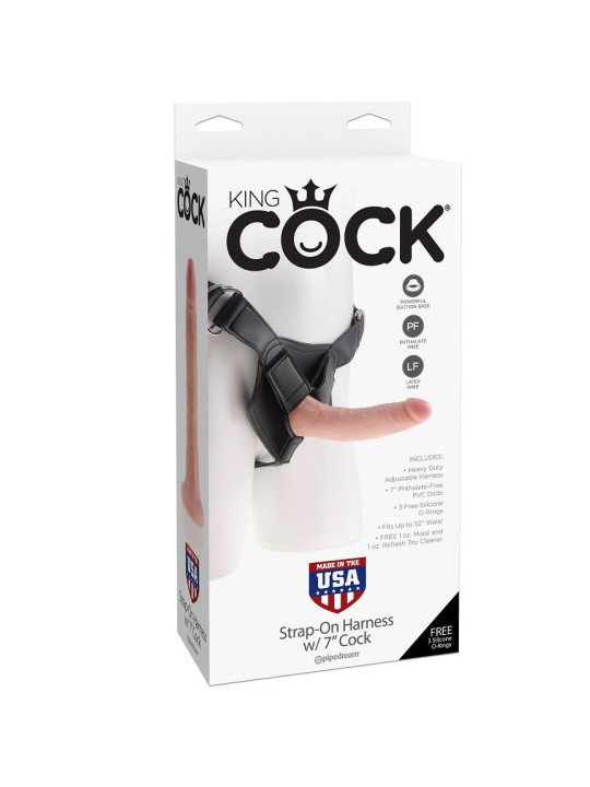 ARNÉS CON DILDO REALÍSTICO KING COCK 18 CM DE LA MARCA KING COCK