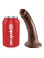 DILDO REALISTA 6 PULGADAS CON VENTOSA KING COCK MARRÓN DE LA MARCA KING COCK
