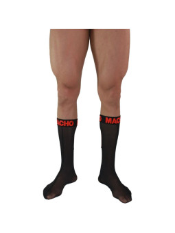 CALCETINES FETISH MACHO SEMITRANSPARENTES NEGRO ROJO DE LA MARCA MACHO UNDERWEAR