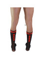 CALCETINES FETISH MACHO SEMITRANSPARENTES NEGRO ROJO DE LA MARCA MACHO UNDERWEAR