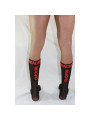 CALCETINES FETISH MACHO SEMITRANSPARENTES NEGRO ROJO DE LA MARCA MACHO UNDERWEAR