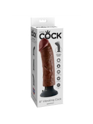 DILDO VIBRADOR REALISTA MARRÓN 20CM KING COCK DE LA MARCA KING COCK